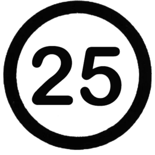 Speed Sign 200MM Aluminium 25