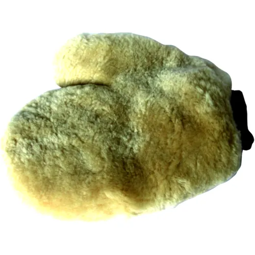 Genuine Fur Wash Mitt with Cuff