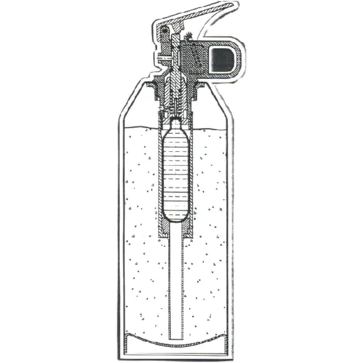 Feuerlöscher 1 kg mit Druckanzeiger + Halter_1