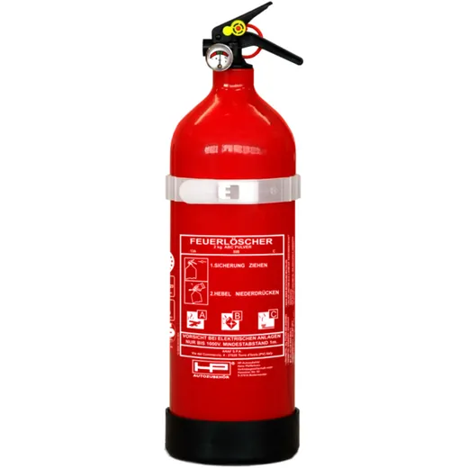 Feuerlöscher 2 kg mit Druckanzeiger + Halter
