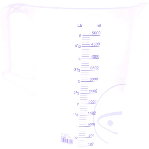 5L Plastic Measuring Jug with Blue Scale