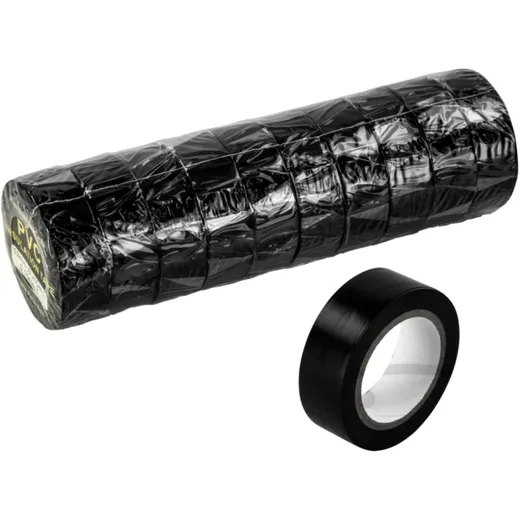 Insulating Tape 19mm x 10m Black Pack of 10