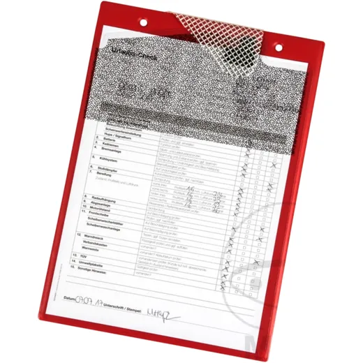 ORDER POCKET A4 RED with Key Compartment 10 PIECES