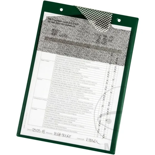 A4 Order Pocket Green with Key Compartment - 10 Pieces