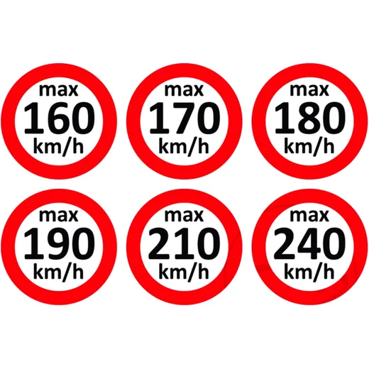 Speed Stickers 160-240 KM/H for Motorcycles_1