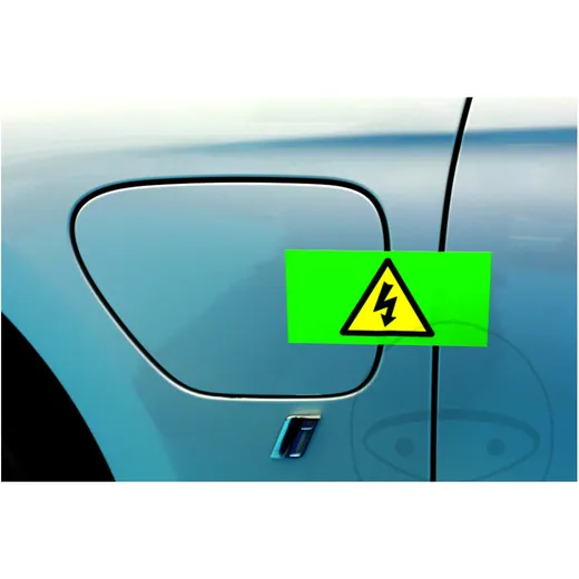 High Voltage Sticker 150 x 75 mm for Electric Vehicles