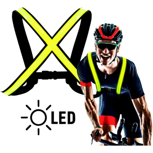 Easypix Streetglow LED Weste für Fahrräder und Motorradfahrer L