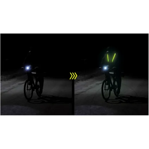Easypix Streetglow LED Weste für Fahrräder und Motorradfahrer L