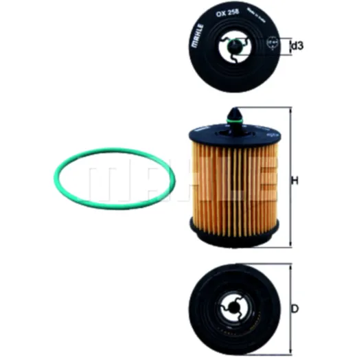 Ölfilter OX258D für Motorräder