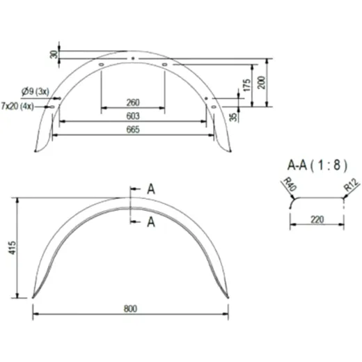 Rear Fender for Car Trailer_0