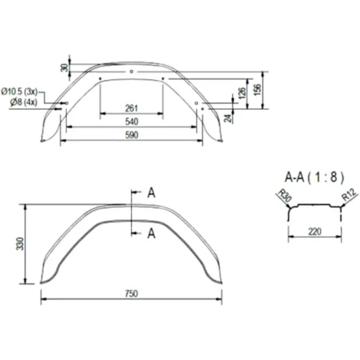 PVC Rear Fender for Trailer_0