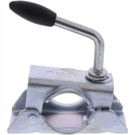 Jockey wheel bracket clamp