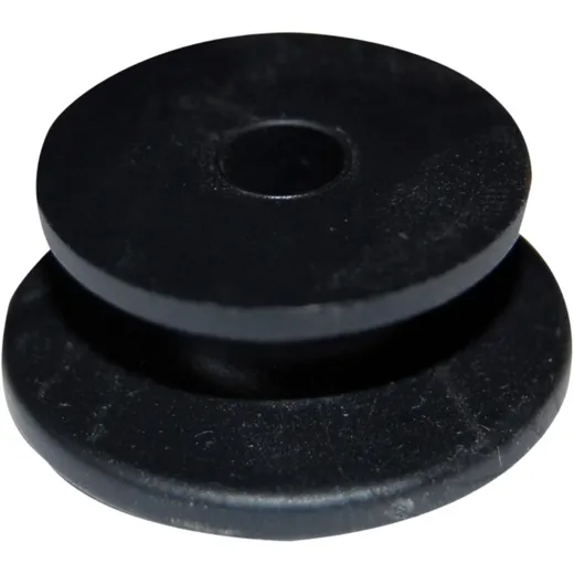 Rundknopf schwarz Kunststoff für Expanderseil 24X24X14MM