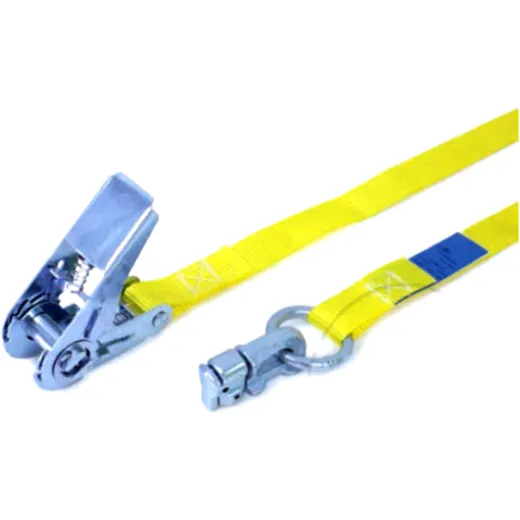 Lashing Strap 25mm/0.5+4.5m with Ratchet for Airline Yellow
