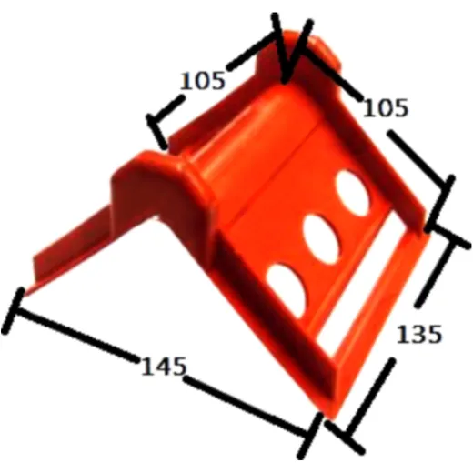 Kantenschutzecke rot 135/105/145 mm