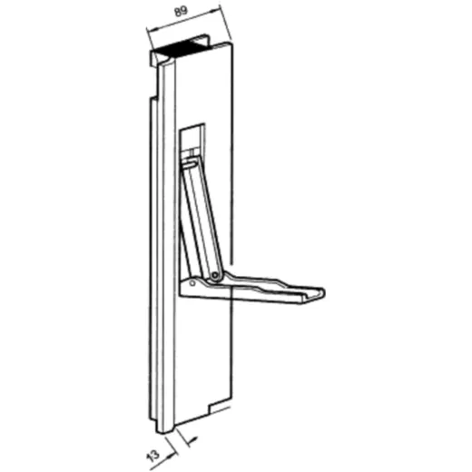 Aluminium Closure for Right Side Walls 300mm with Stop_1