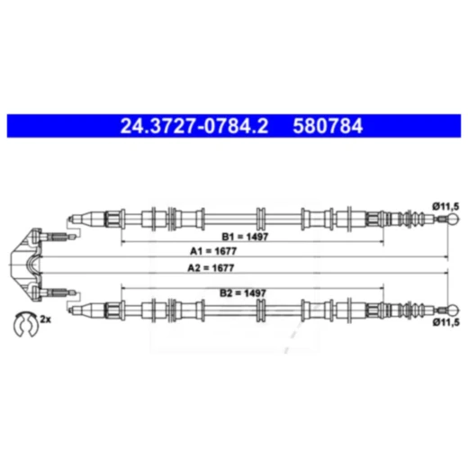 Bremsseil für Motorräder ID siehe 3411300 08/24