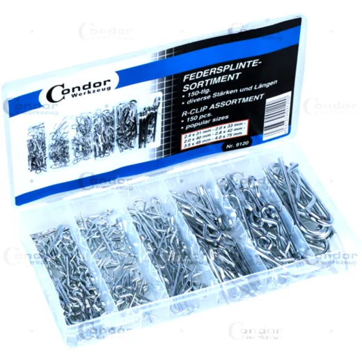 R Clip Assortment 150 Pieces for Motorcycles