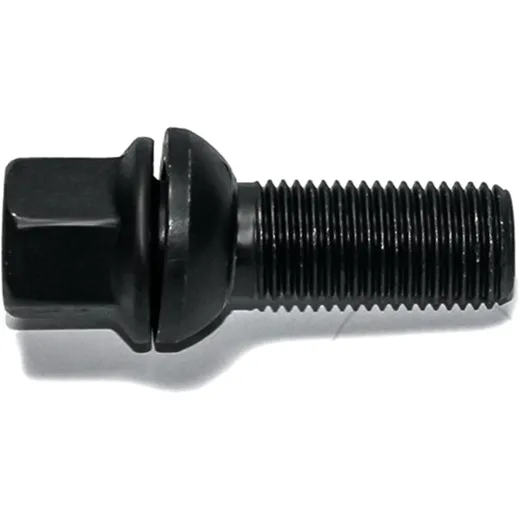 WHEEL NUT M14x1.5 with 17 mm Ball Seat in Black