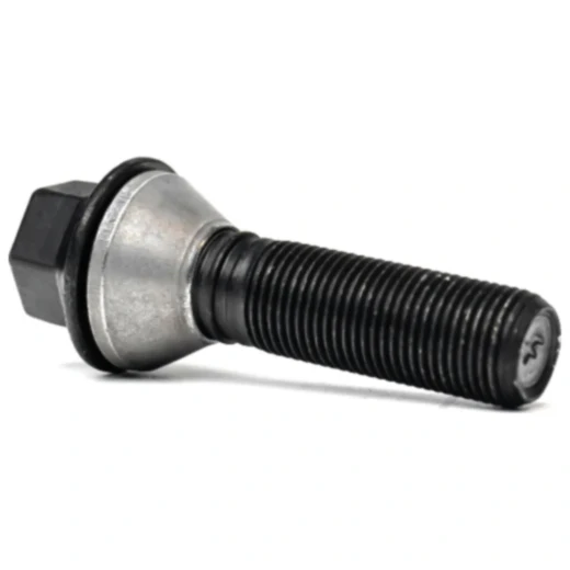 WHEEL NUT M14 with movable cone seat 60° black