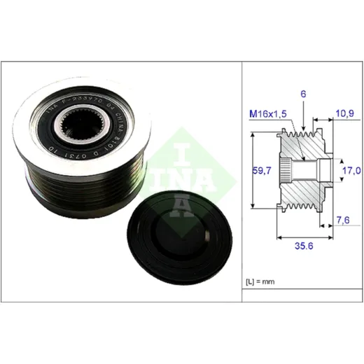 Lichtmaschine FREILAUF ID 344589