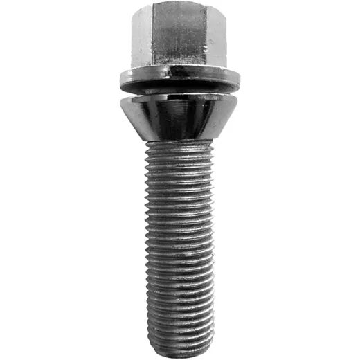 Radschraube M12 x 1.5 x 26 Kegelbund 17 silber für Motorräder