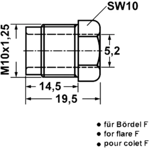 M10 x 1.25 Banjo Bolt F for Autobianchi/Fiat_1