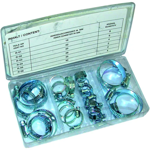 Assorted Jubilee Clip Hose Clamps Set 26 Pieces