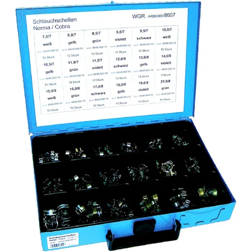 SCHLAUCHSCHELLEN ASSORTMENT BLACK 8607 for Motorcycles