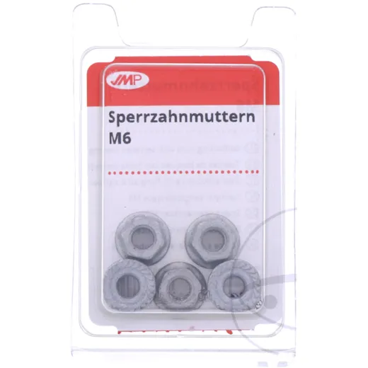 Galvanized Locking Nut M6 - Pack of 5 Pieces