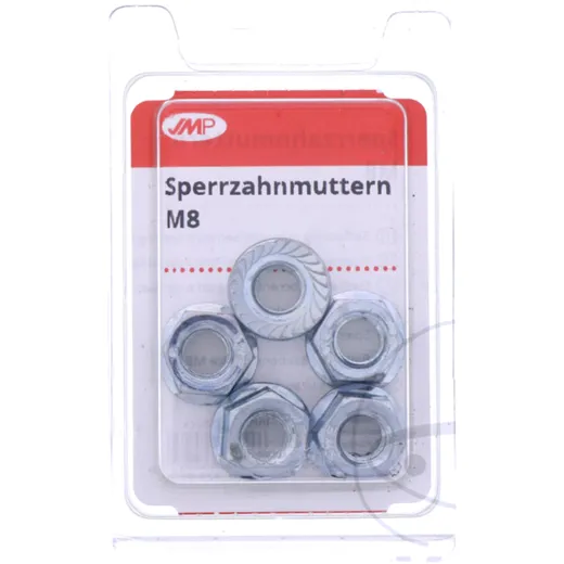 M8 Galvanized Lock Nut, Pack of 5