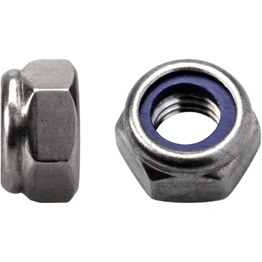 Hexagon Lock Nuts A2 M4 DIN 985 Pack of 100 PCS