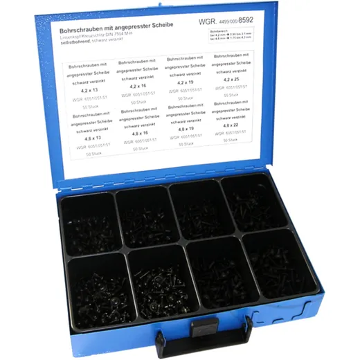 Sheet Metal Screw Assortment Black Galvanized for Motorcycles