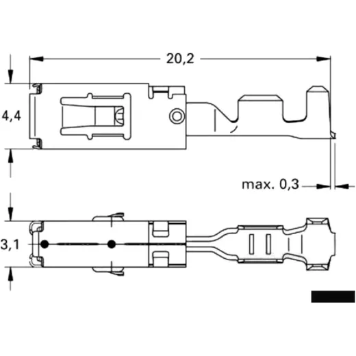 Flachsteckhülse 1.0-2.5 mm² 2.8 mm für Motorräder_0