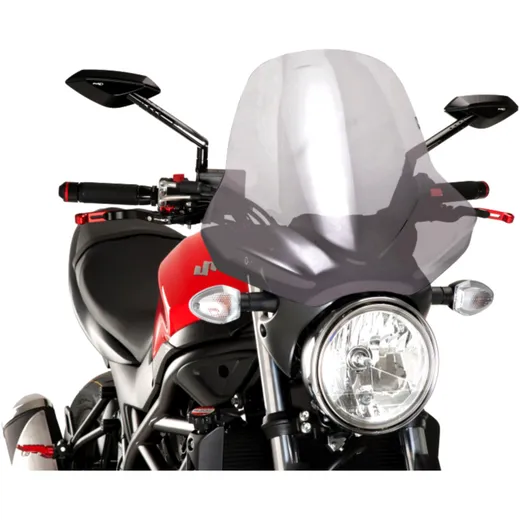 Touring screen 2 PUIG smoke grey for: Kawasaki Z, W, ER - 6N, Honda CB, CBF