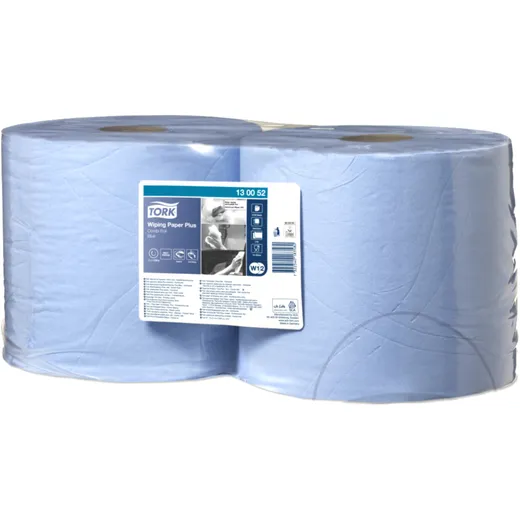 Tork Paper Cleaning Rolls for Multipurpose Use 2 Pack 750 Wipes Blue