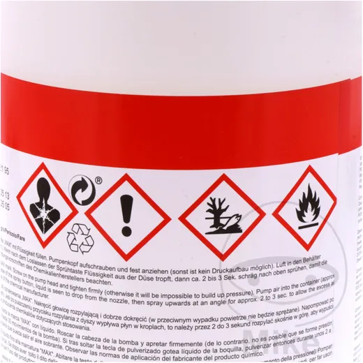 JMC Pumpsprayflasche für Bremsenreiniger mit Viton-Dichtung 1L