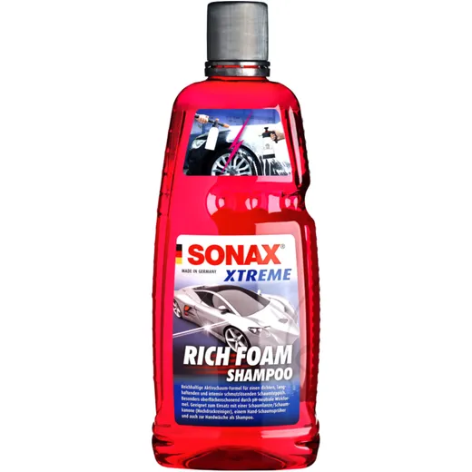 SONAX XTREME RichFoam Shampoo - Schaum-Shampoo für effektive Fahrzeugreinigung