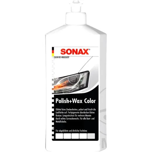 SONAX Polish & Wax Color 500 ml NANO WEISS für Fahrzeuge