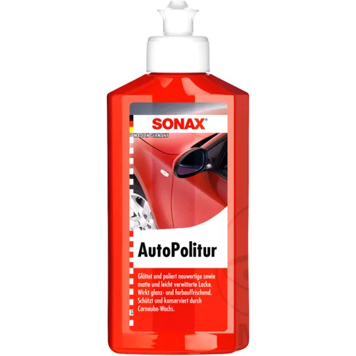SONAX AutoPolitur 250 ml für neuwertige Bunt- und Metallic-Lacke