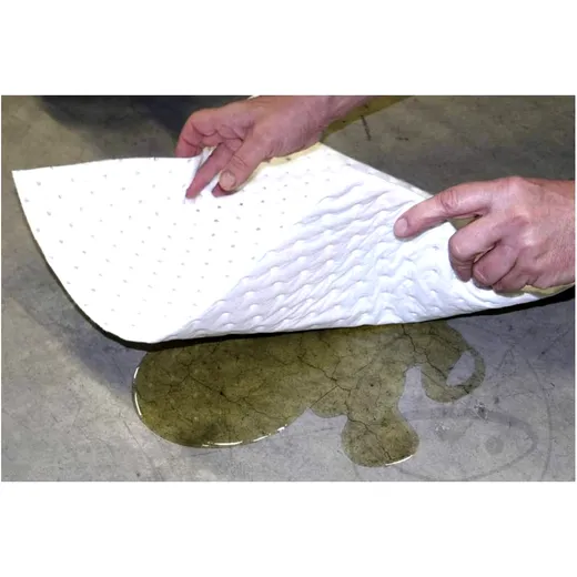Oil Absorbent Mat 400x500 mm White for Floor and Surface Protection 50 PCS