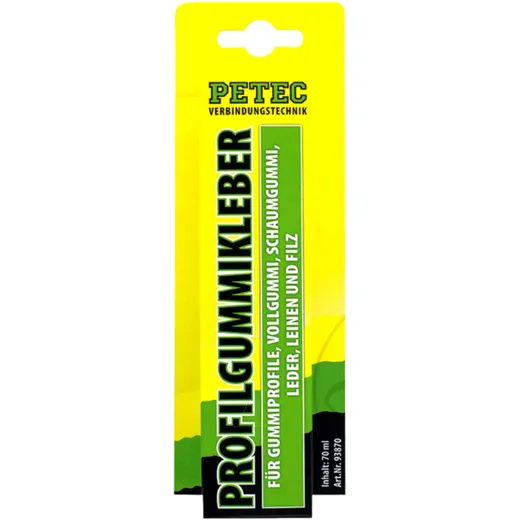 PETEC Profile Rubber Adhesive for Gummi and Leather Applications 70ml Tube