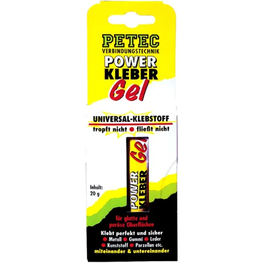 PETEC Power Kleber Gel für verschiedene Materialien 20g