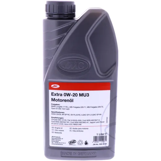JMC Motorenöl 0W-20 MU3 - Extra für BMW, Opel