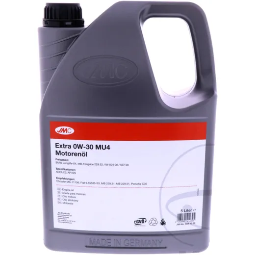 JMC Engine Oil 0W30 MU4 5L for BMW and VW
