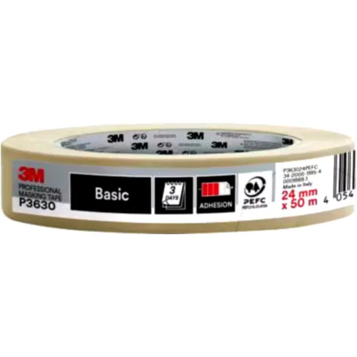 3M™ Masking Tape P3630 for smooth surfaces 24mm x 50m