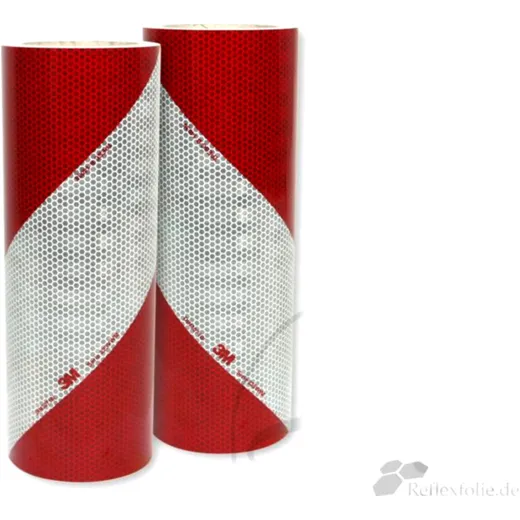 Reflektierende Warnmarkierung 140MMX9M ROL links + rechts rot/weiß
