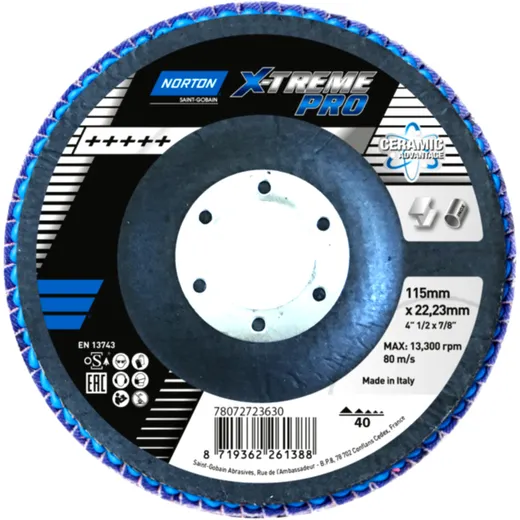 Fächerschleifscheibe 115 K40 X TREME pro Norton