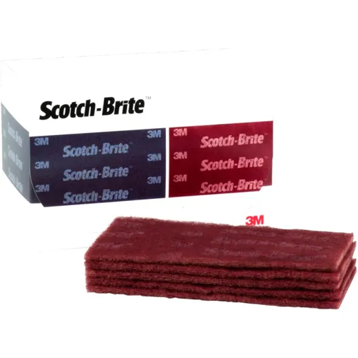 Scotch-Brite MX-HP Handpad 115x230x5 rot für eine effiziente Ob