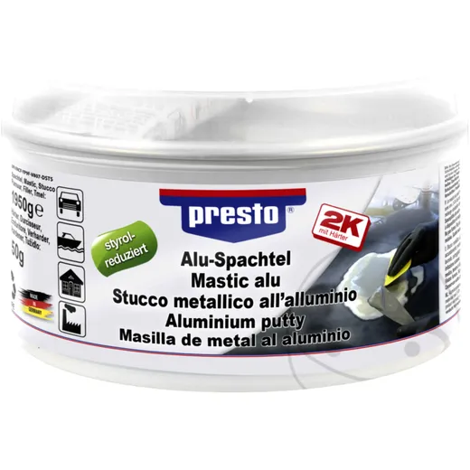 2K Metal Filler for Metallic Surfaces 1950G Alu with Prestolith Hardener